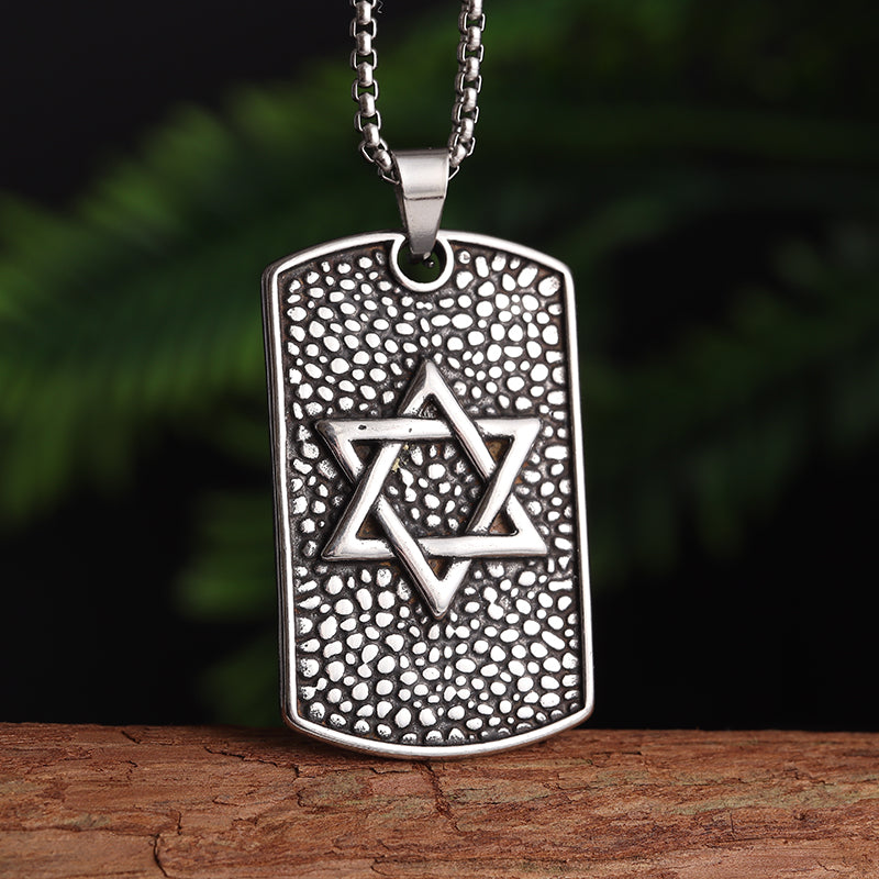 Star Of David Retro Necklace