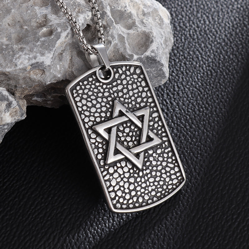 Star Of David Retro Necklace