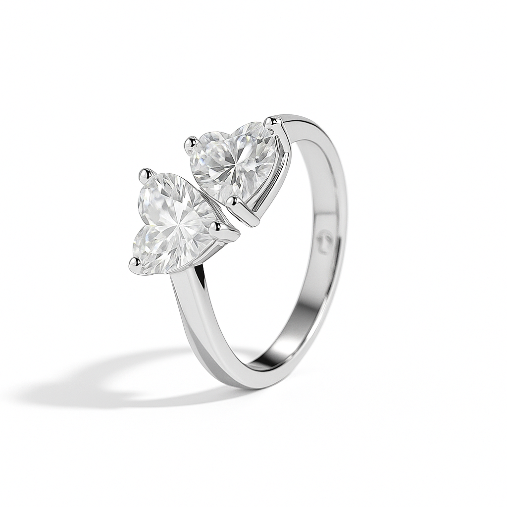 Twin Hearts Ring