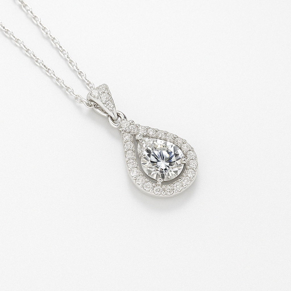 Crystal Teardrop Elegance Necklace
