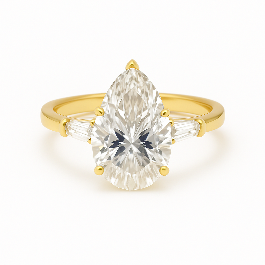 Golden Tear Brilliance Ring
