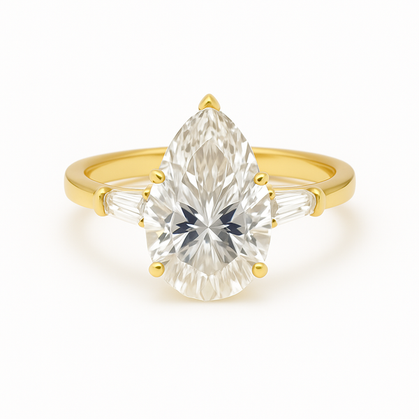 Golden Tear Brilliance Ring