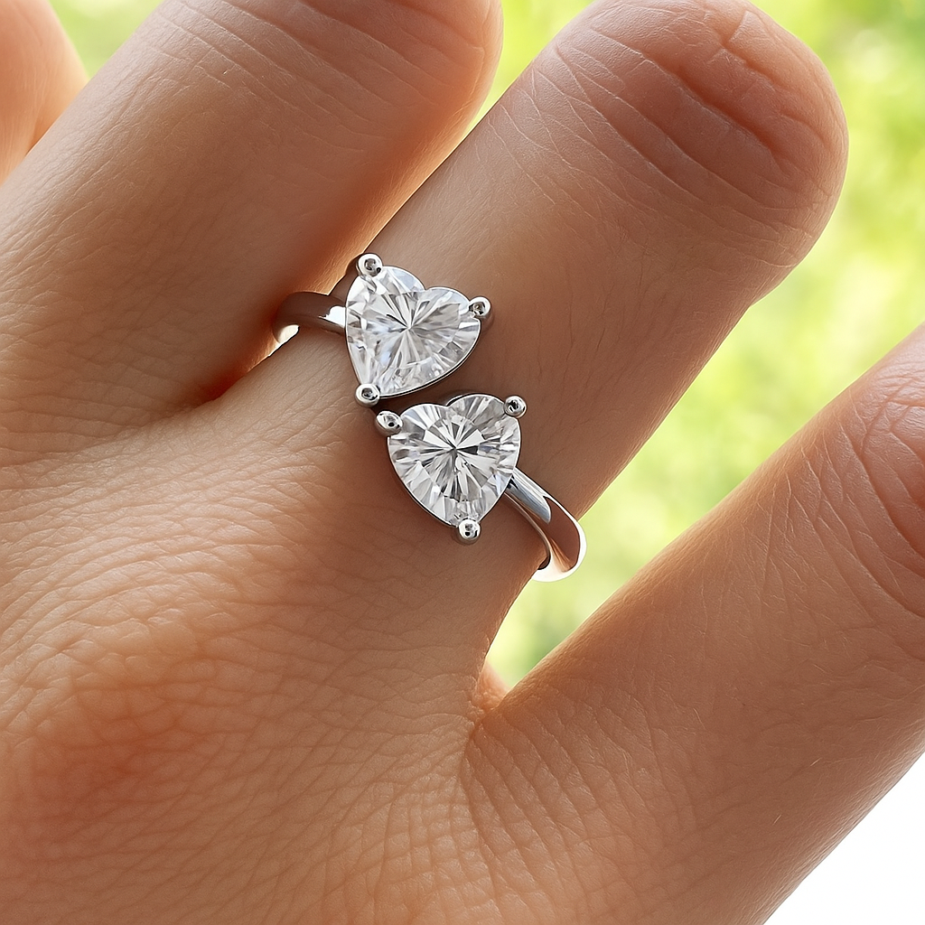 Twin Hearts Ring