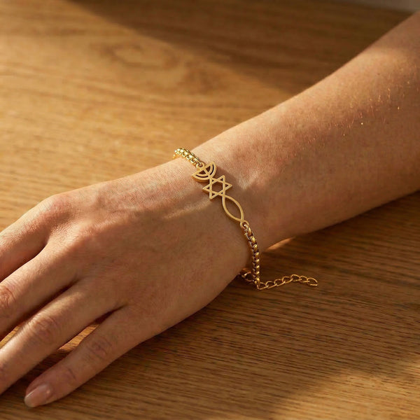 Star & Menorah Bracelet - Slide 4