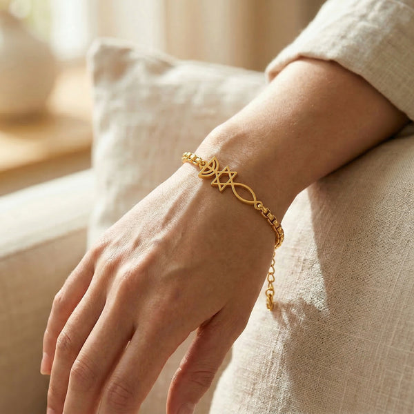 Star & Menorah Bracelet - Slide 3