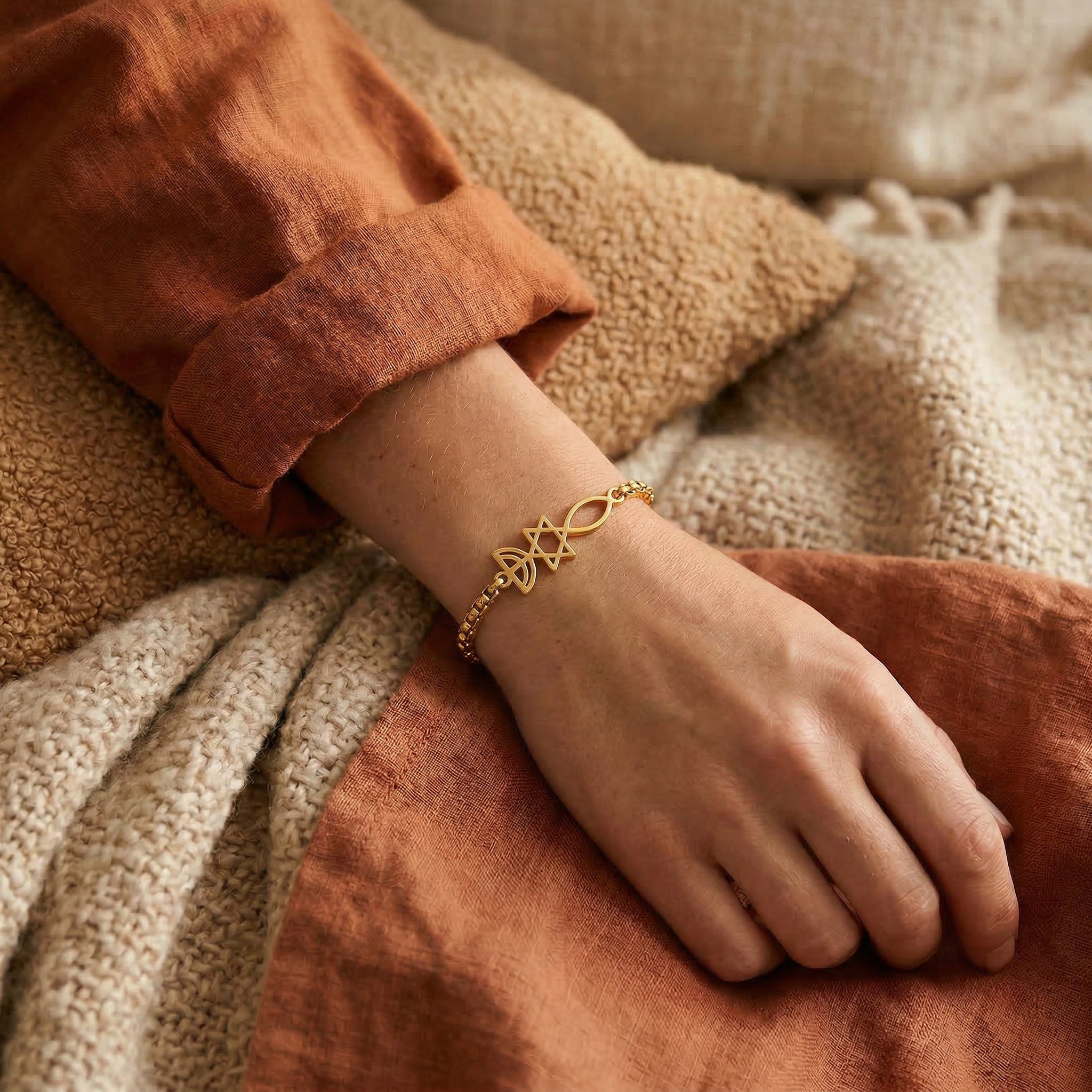 Star & Menorah Bracelet