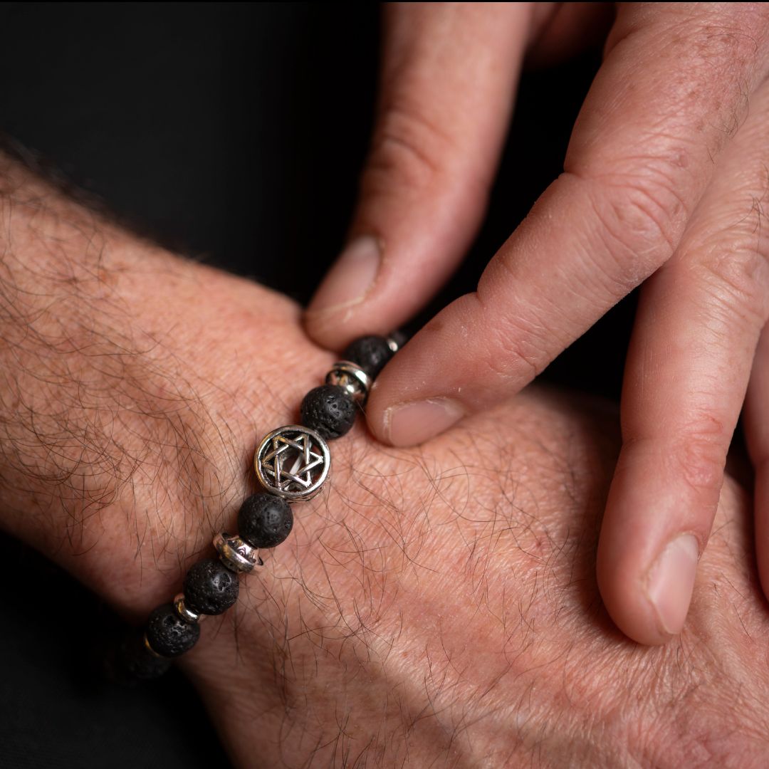 Star Of David Bead Bracelet