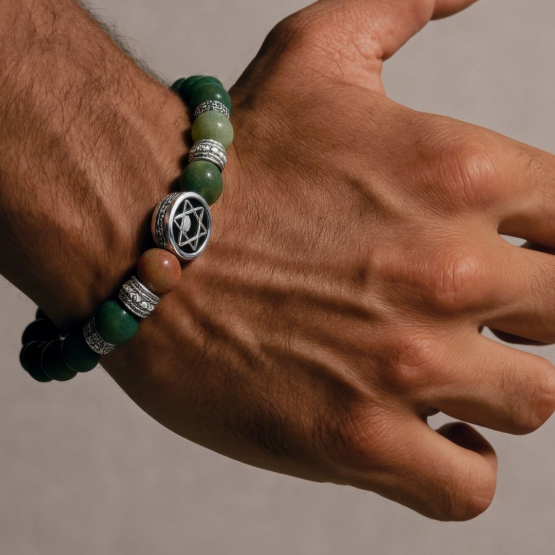Fancy Agate Shield Bracelet