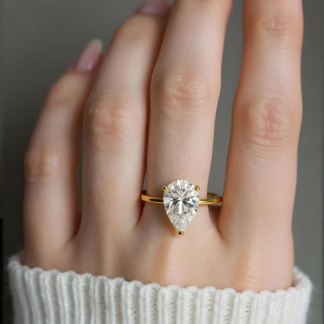 Luxe Pear Spark Ring