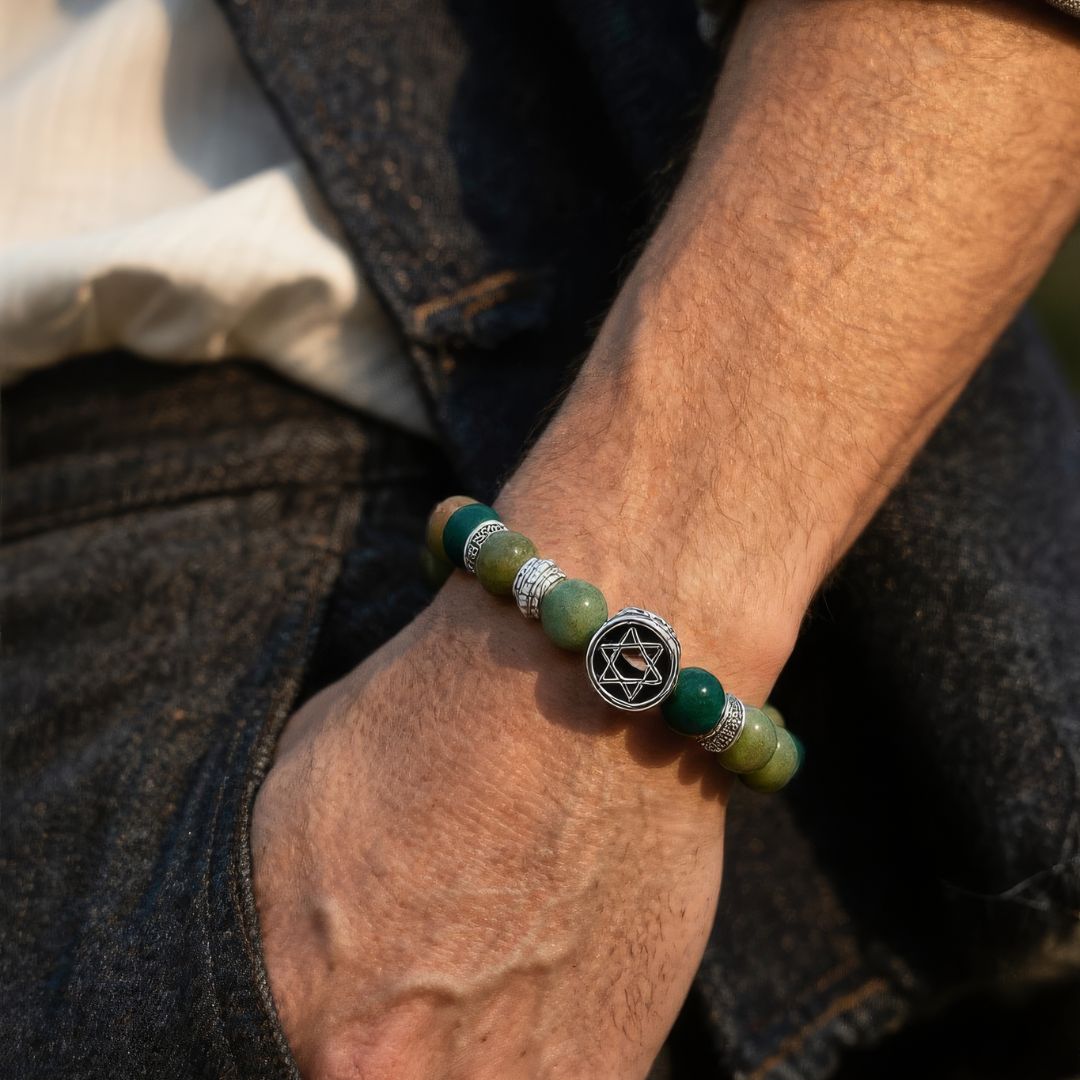 Fancy Agate Shield Bracelet