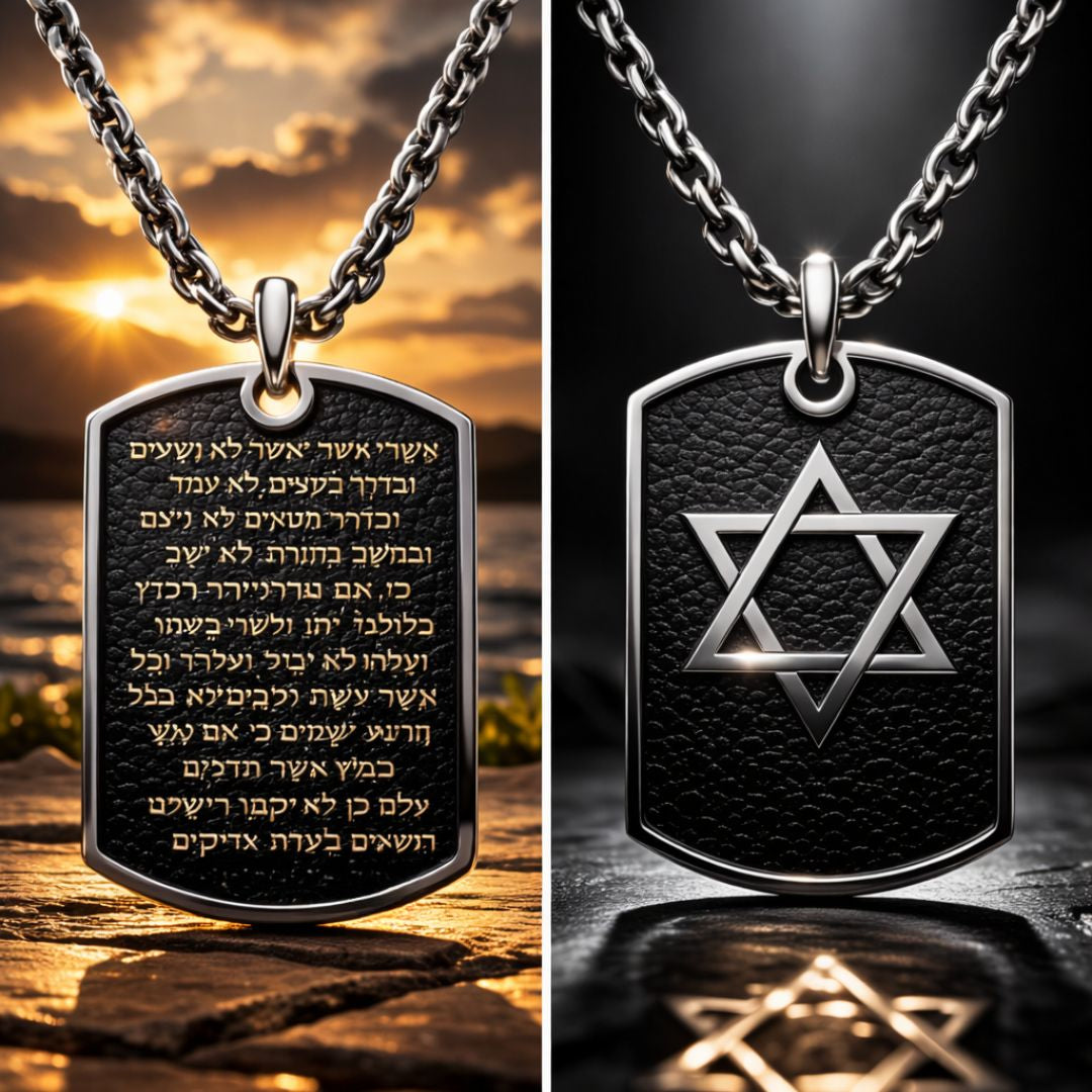 Psalm 1 Star of David Necklace