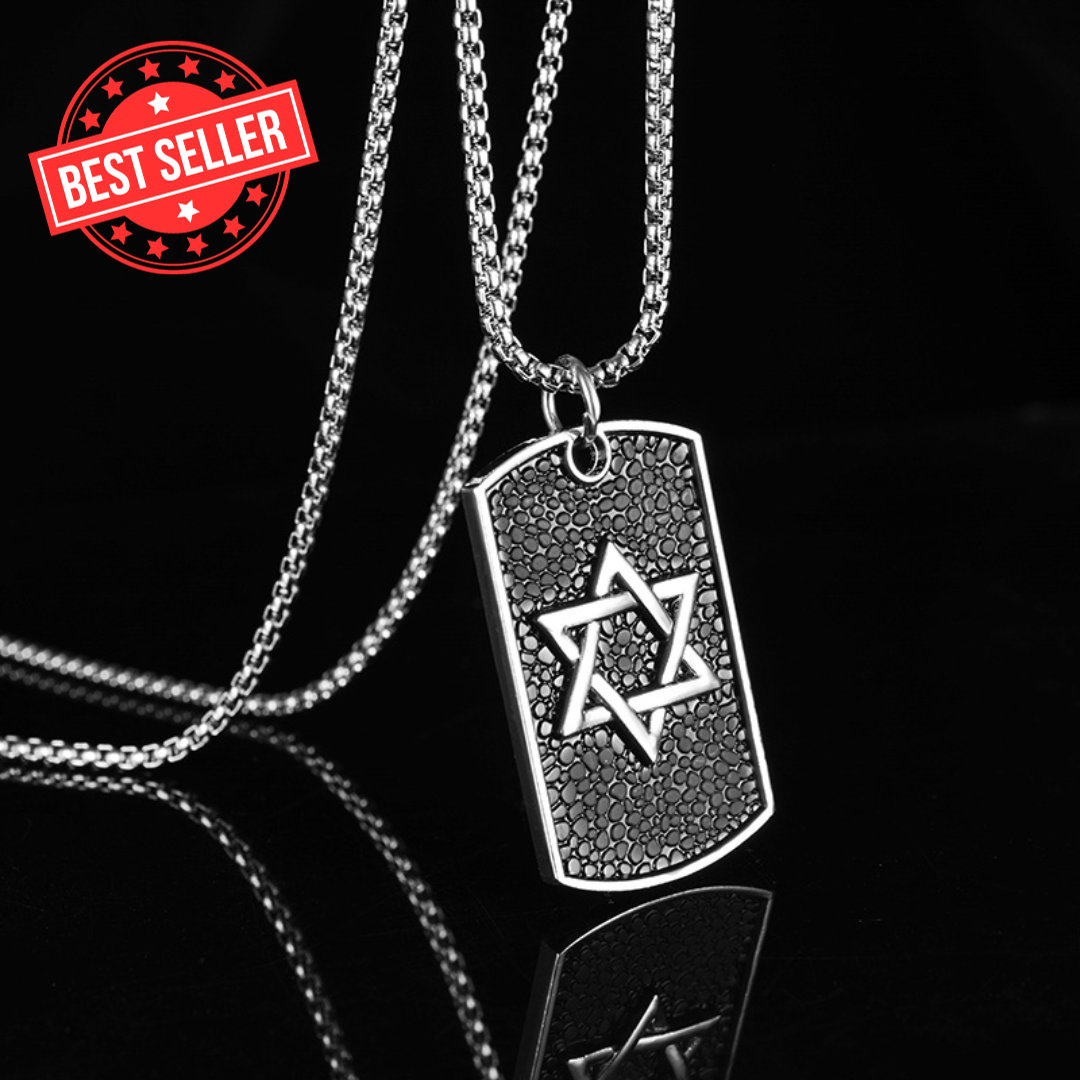 Star Of David Retro Necklace