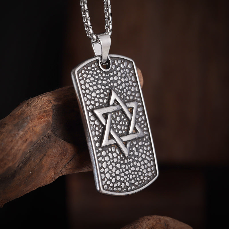 Star Of David Retro Necklace