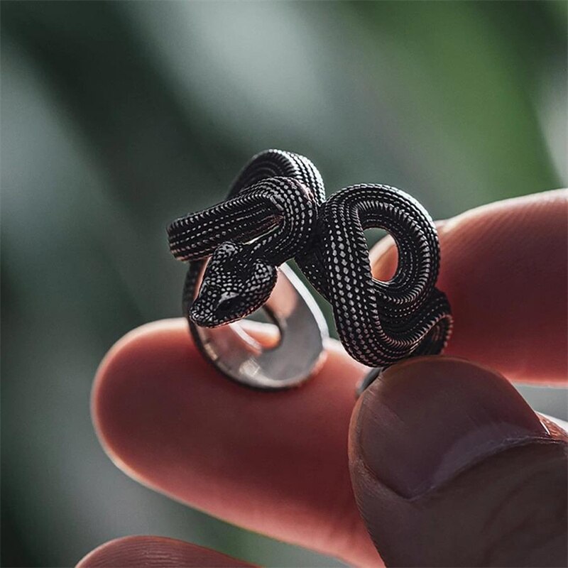 Buy Adjustable Snake ring, Hug Ring, Hippy Snake Ring, Unisex Ring (Silver)  at Amazon.in